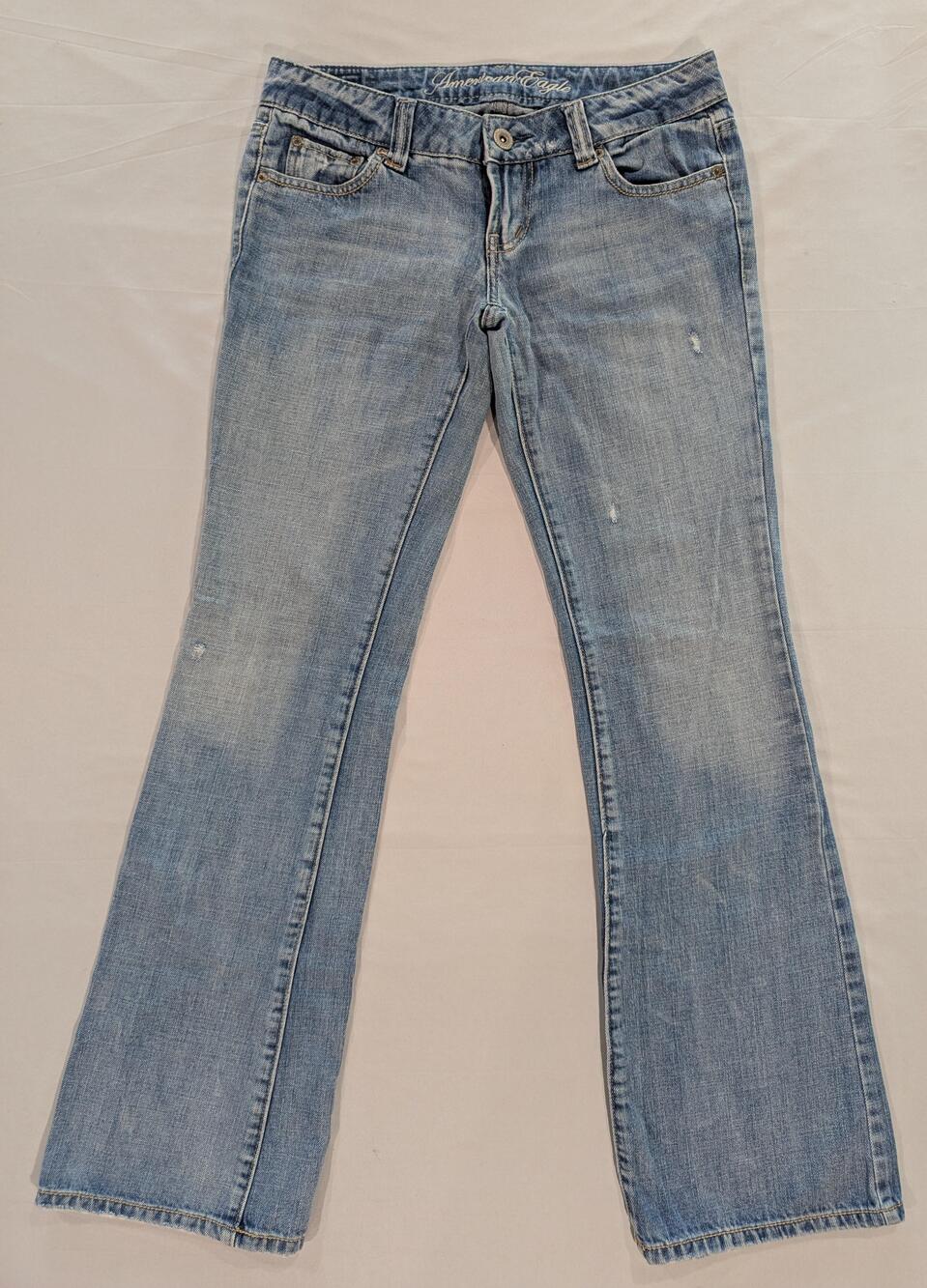 American Eagle Outfitters Jeans Womens 2 Tall Light Wash Boyfriend Distressed